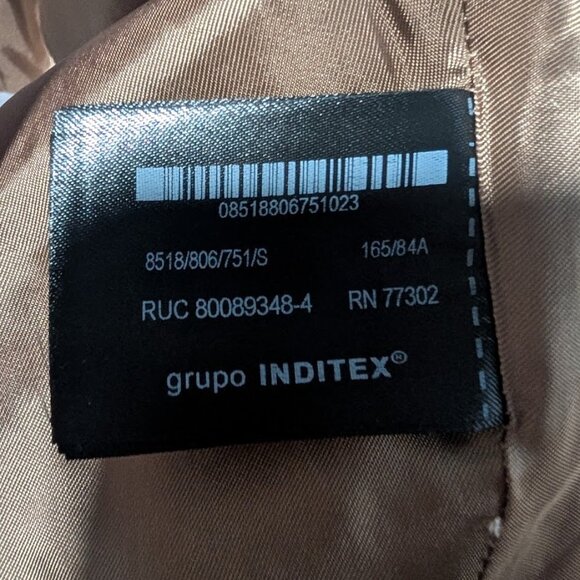 Zara | 100% Wool Fitted Blazer In Dark Camel - Picture 12 of 14